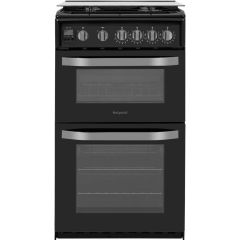 Hotpoint HD5G00CCBK/UK Gas Freestanding 50cm Double Cooker - Black